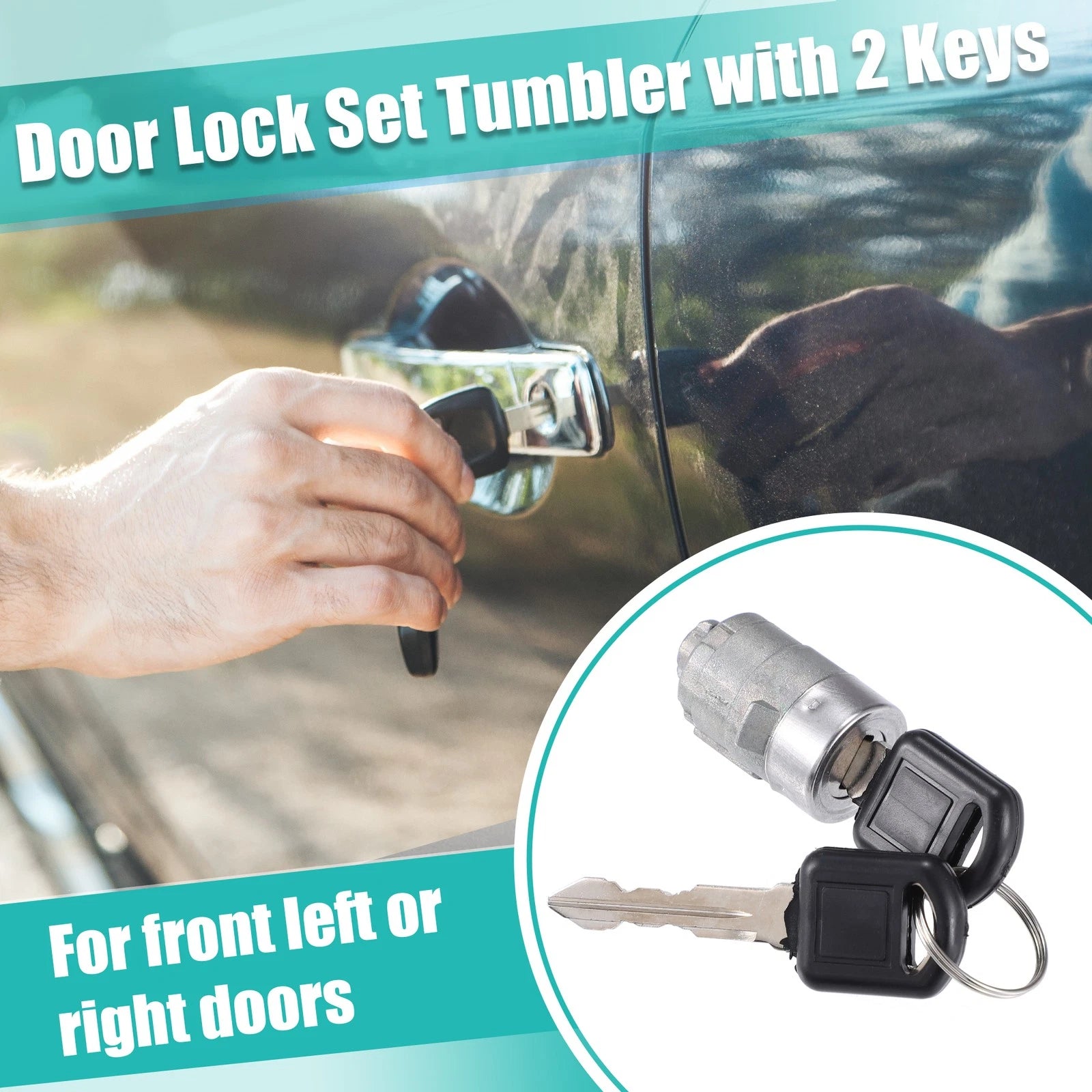 Door Lock Cylinder Driver or Passenger Side Replacement for Chevrolet GMC (2000–2019)