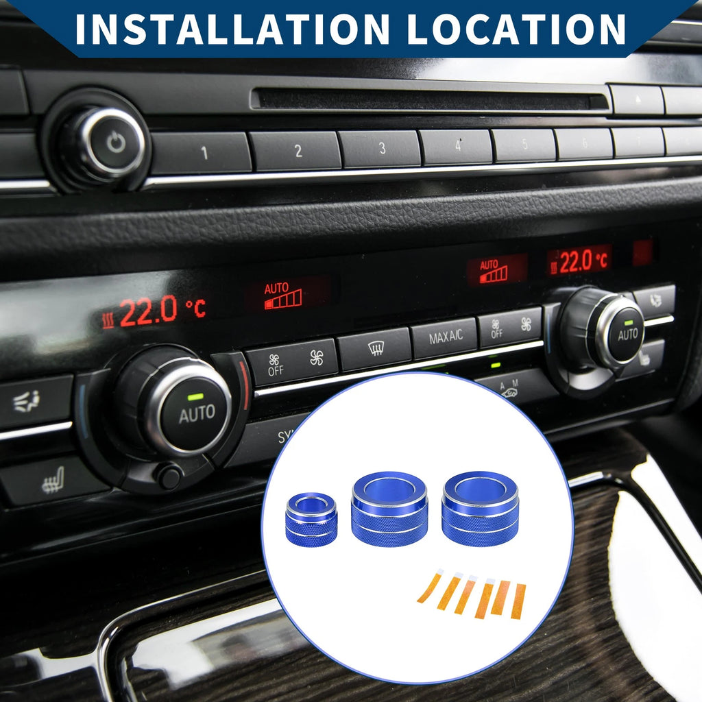AC Radio Volume Control Switch Knob Cover Ring for BMW F10 (2011–2016)