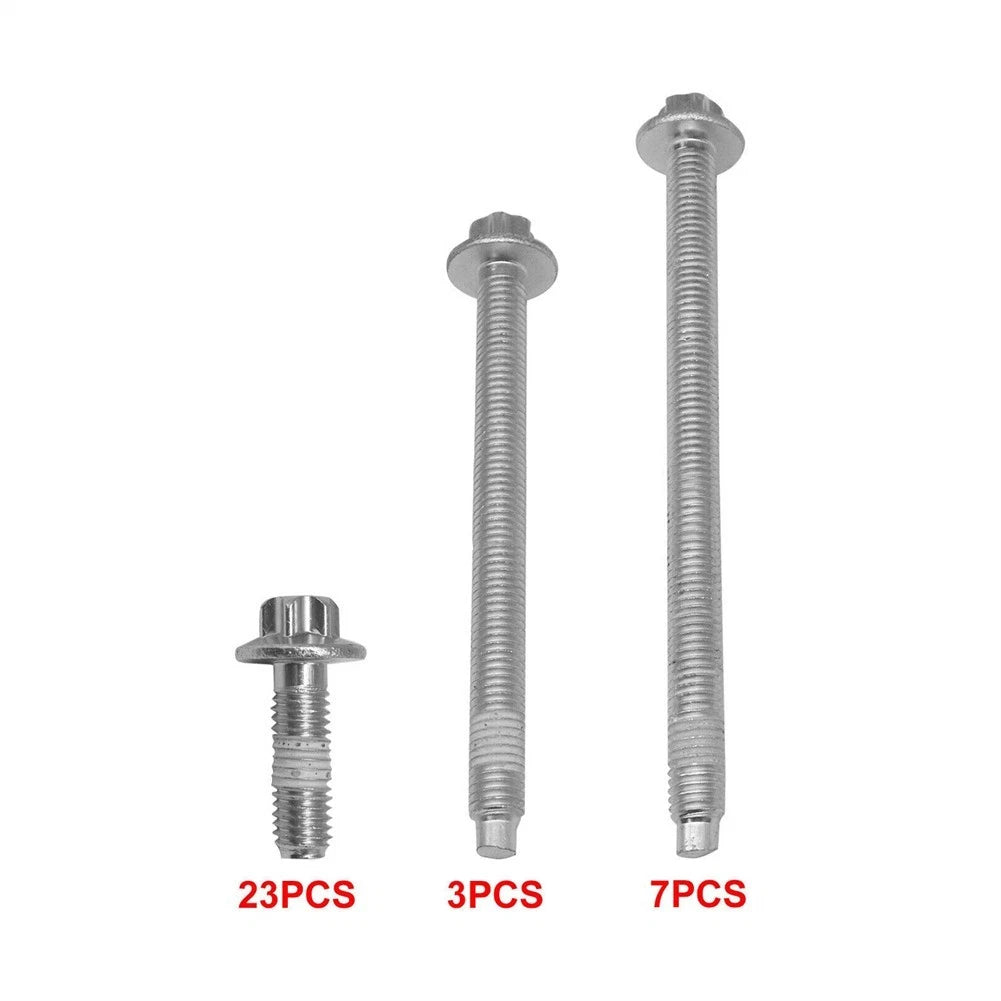 33Pcs Engine Oil Pan Bolt Set for BMW E82 E87 E90 F20 (OEM Number)