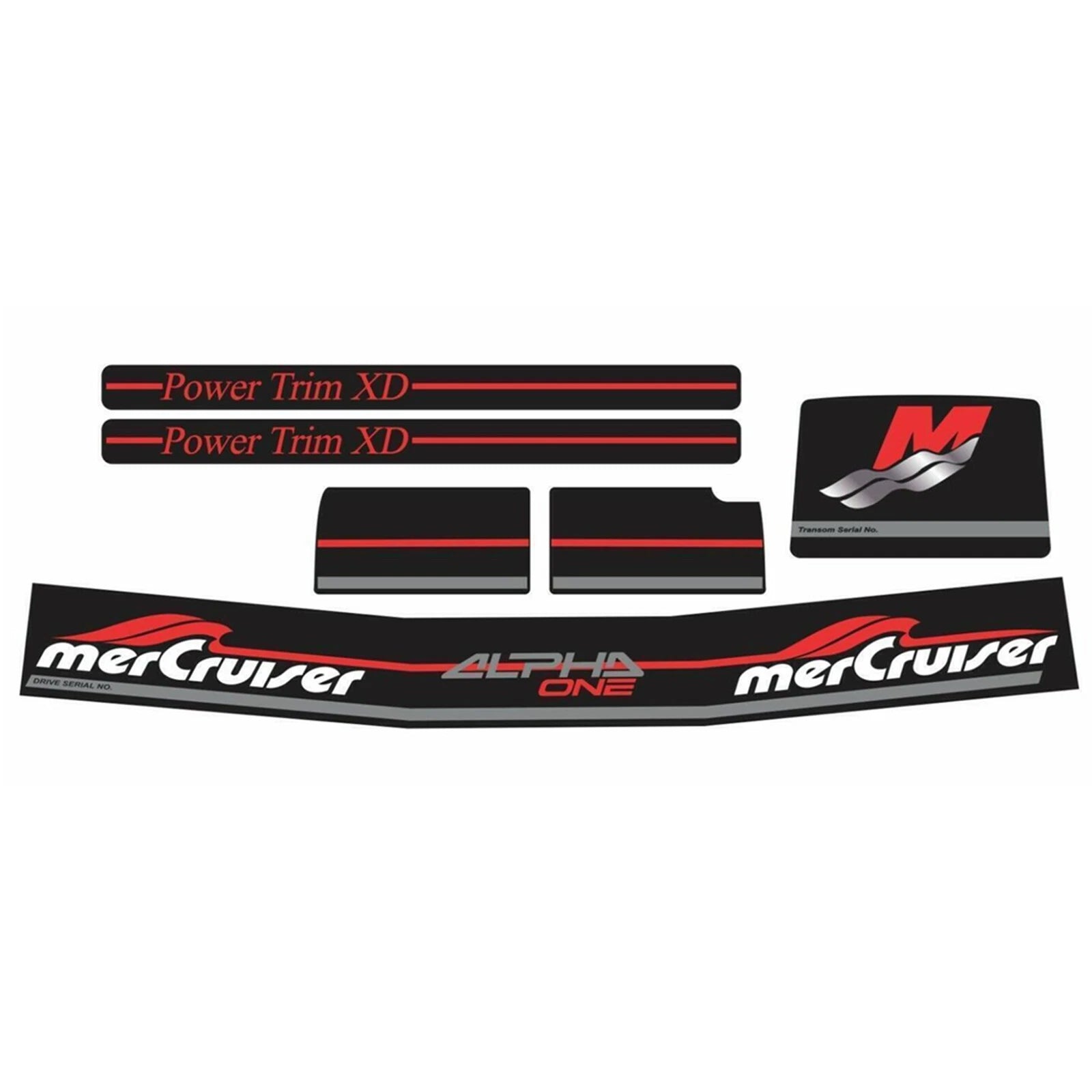 Sticker Set for Mercruiser Alpha One Gen 2 (37-861431A98, 817387A91)