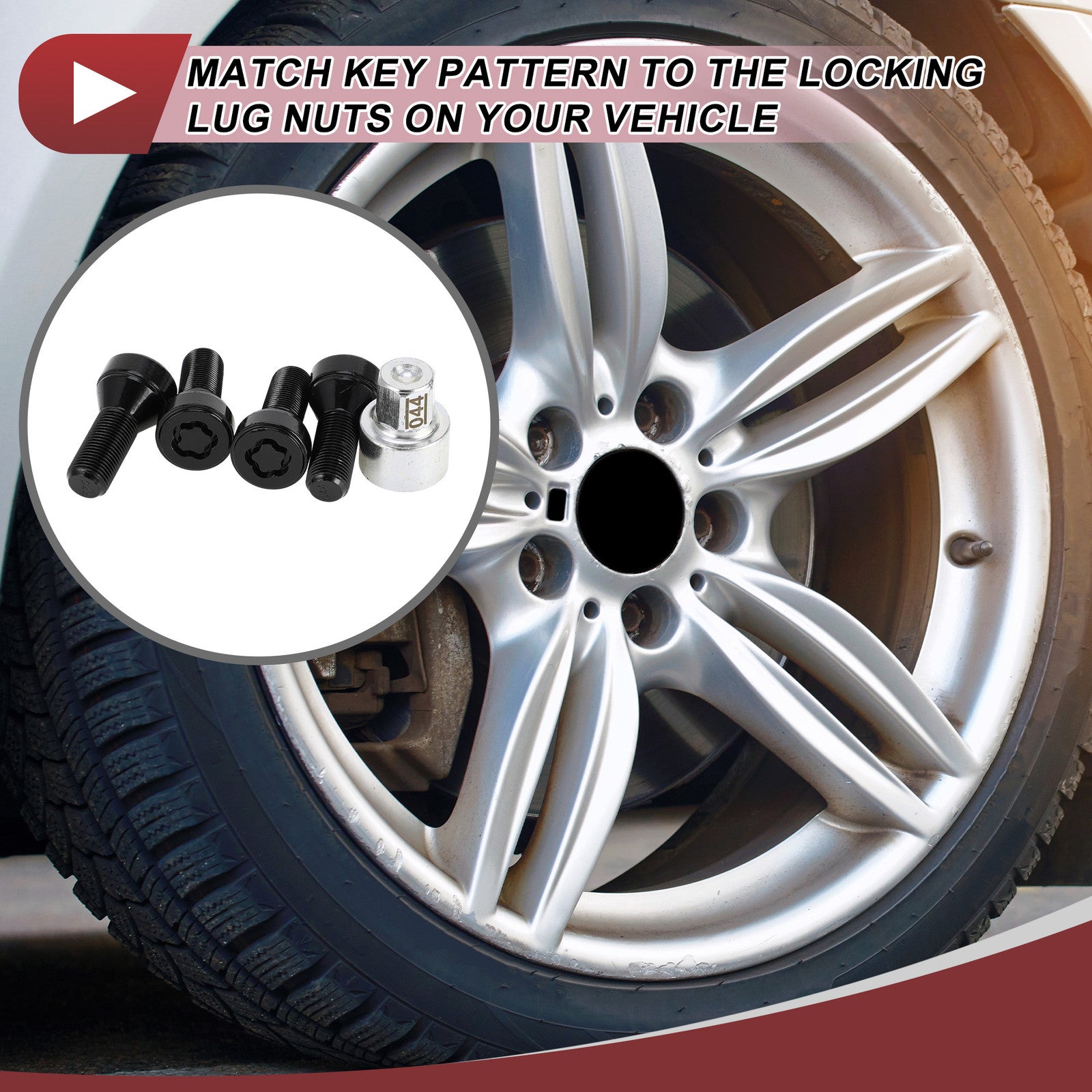 Wheel Lock Lug Nut Kit Anti Theft for BMW 3 Series (2006–2019)