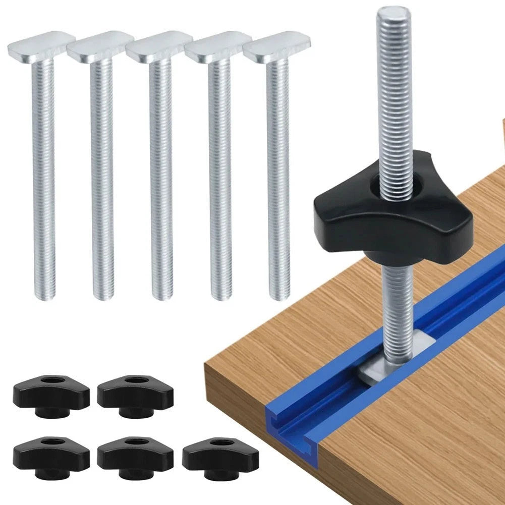 Set of 5 M8 Threaded Fasteners for Woodworking Tools