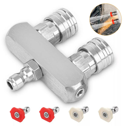 Dual Pressure Washer Nozzle for 5000PSI (1/4 inch Quick Connector)
