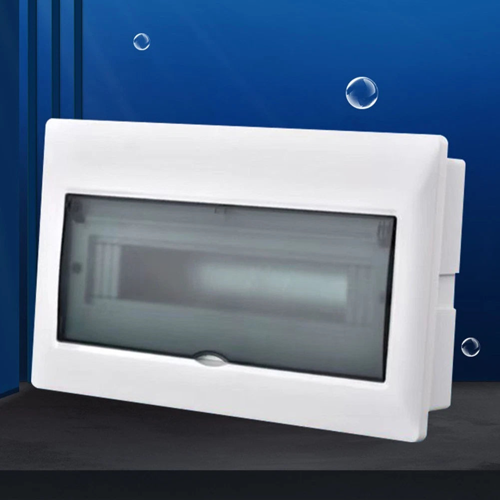 15 Way DIN Rail Distribution Box with Transparent Cover for Power Use