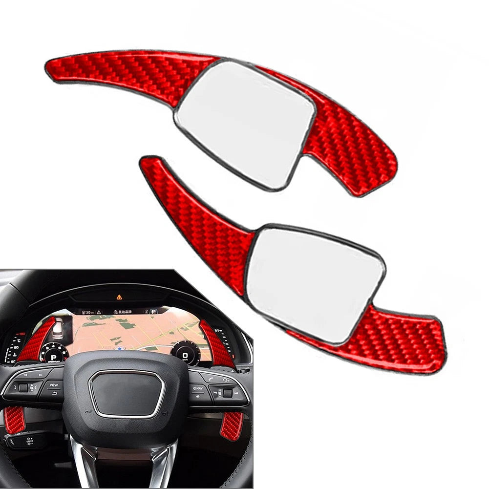 Steering Wheel Shift Paddle Extension Red for Audi A3 A4 A5 Q3 Q5 Q7 Q8 TT (2013–2023)