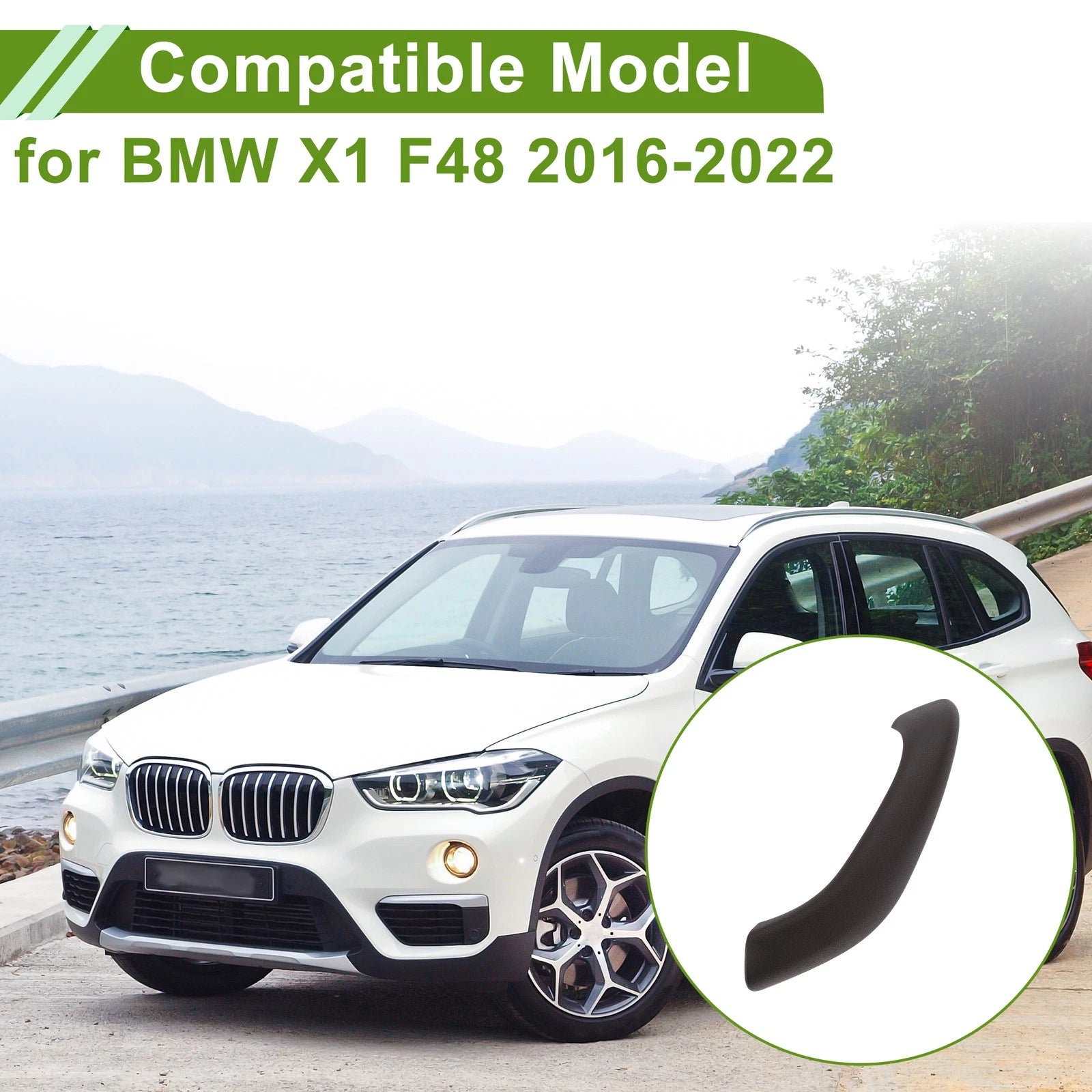 Door Panel Handle Pull Trim Cover Replacement for BMW X1 F48 (2016–2022)