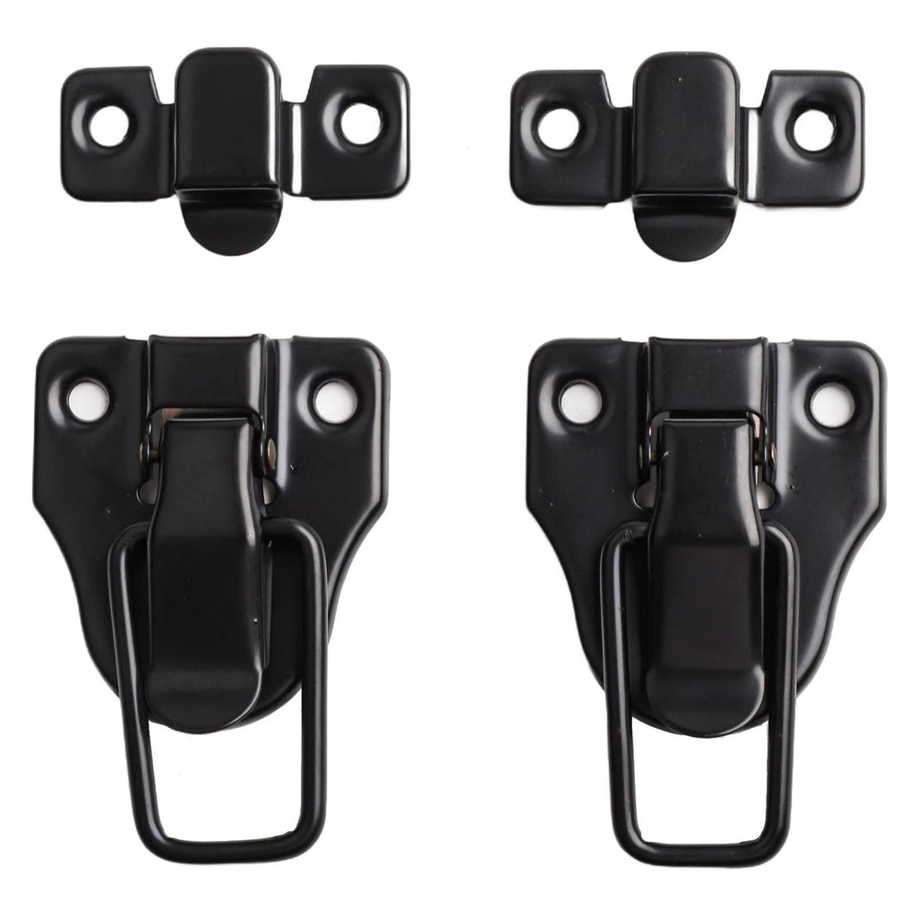 2 Pack Duckbill Latches for Tool Boxes (Sturdy Iron, Hardened Screws)