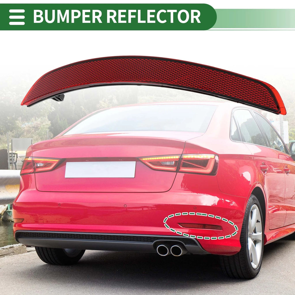 Bumper Reflector Replacement Rear Right for Audi A3 (2014–2016)