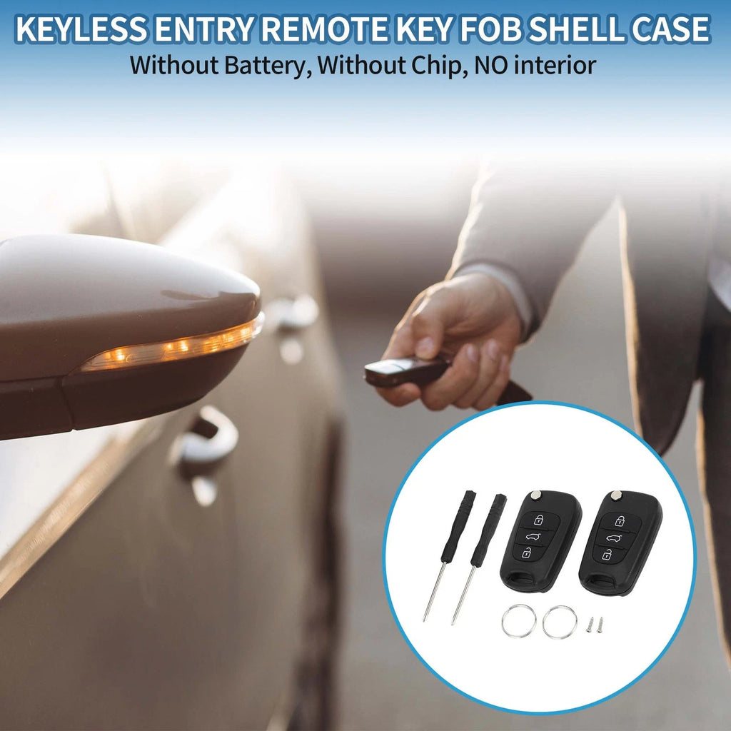 Keyless Entry Remote Key Shell Case Replacement for Hyundai i20 i30 i35 (2010–2022)