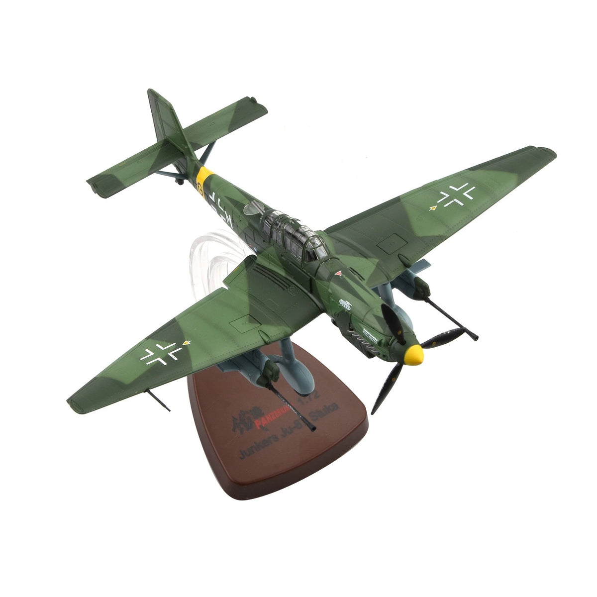 6.4" WWII German Stuka Ju-87G1 Dive Bomber Model (1/72 Scale)