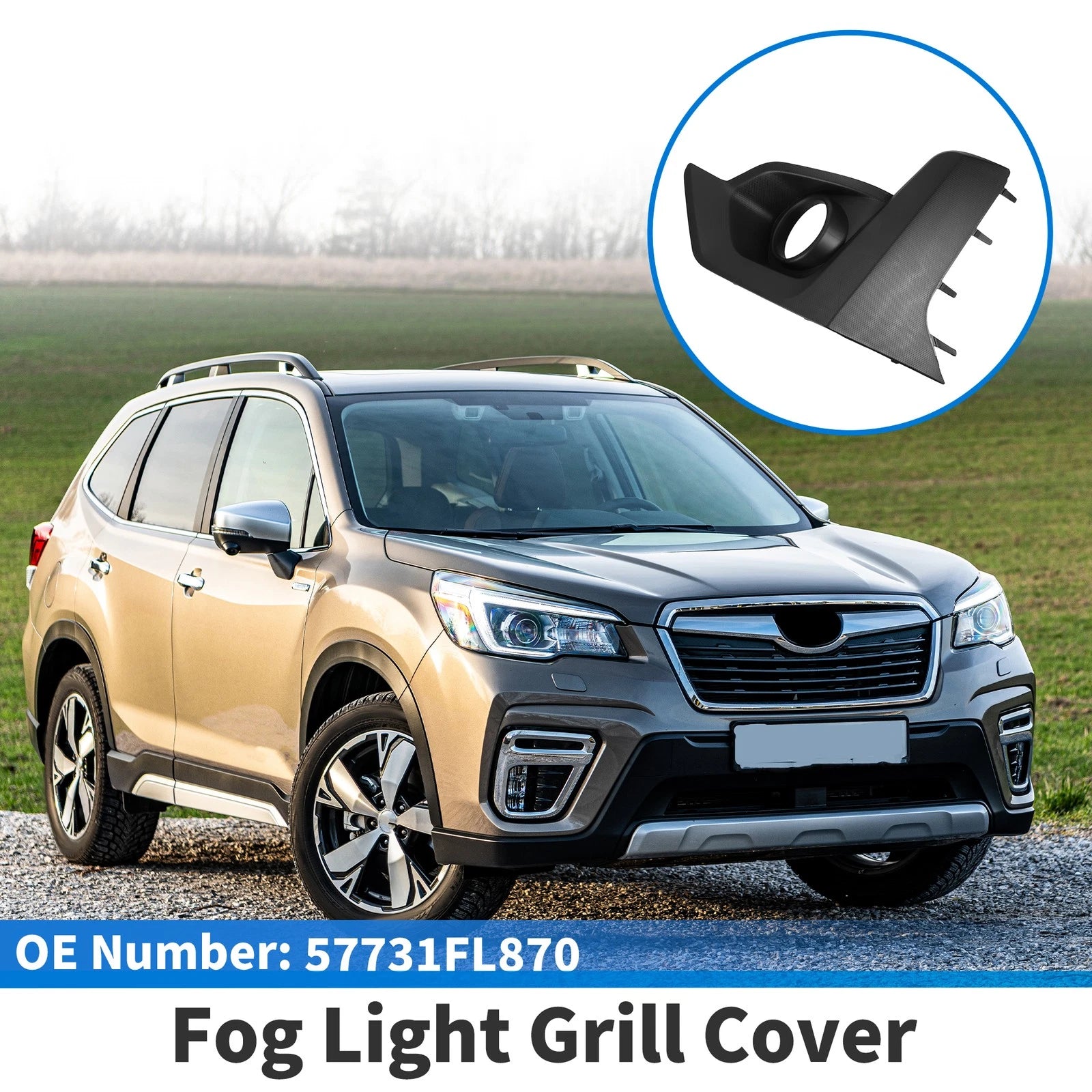 Car Front Left Fog Light Grill Replacement for Subaru Crosstrek (2021–2022)