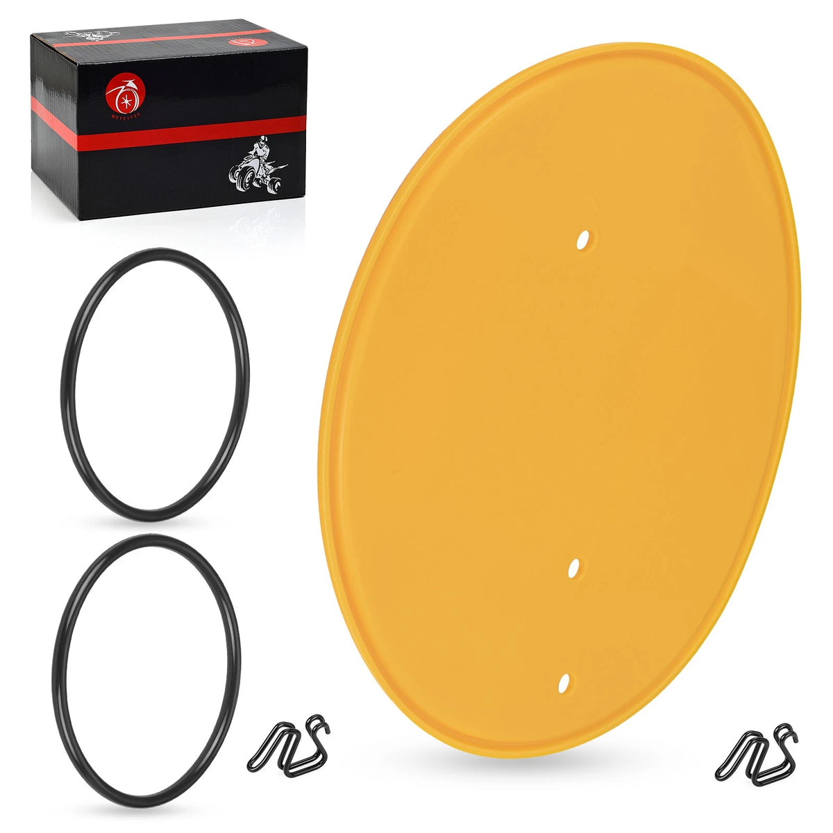 Yellow Front Number Plate with Clips & Bands for Honda Z50R (1979–1987)