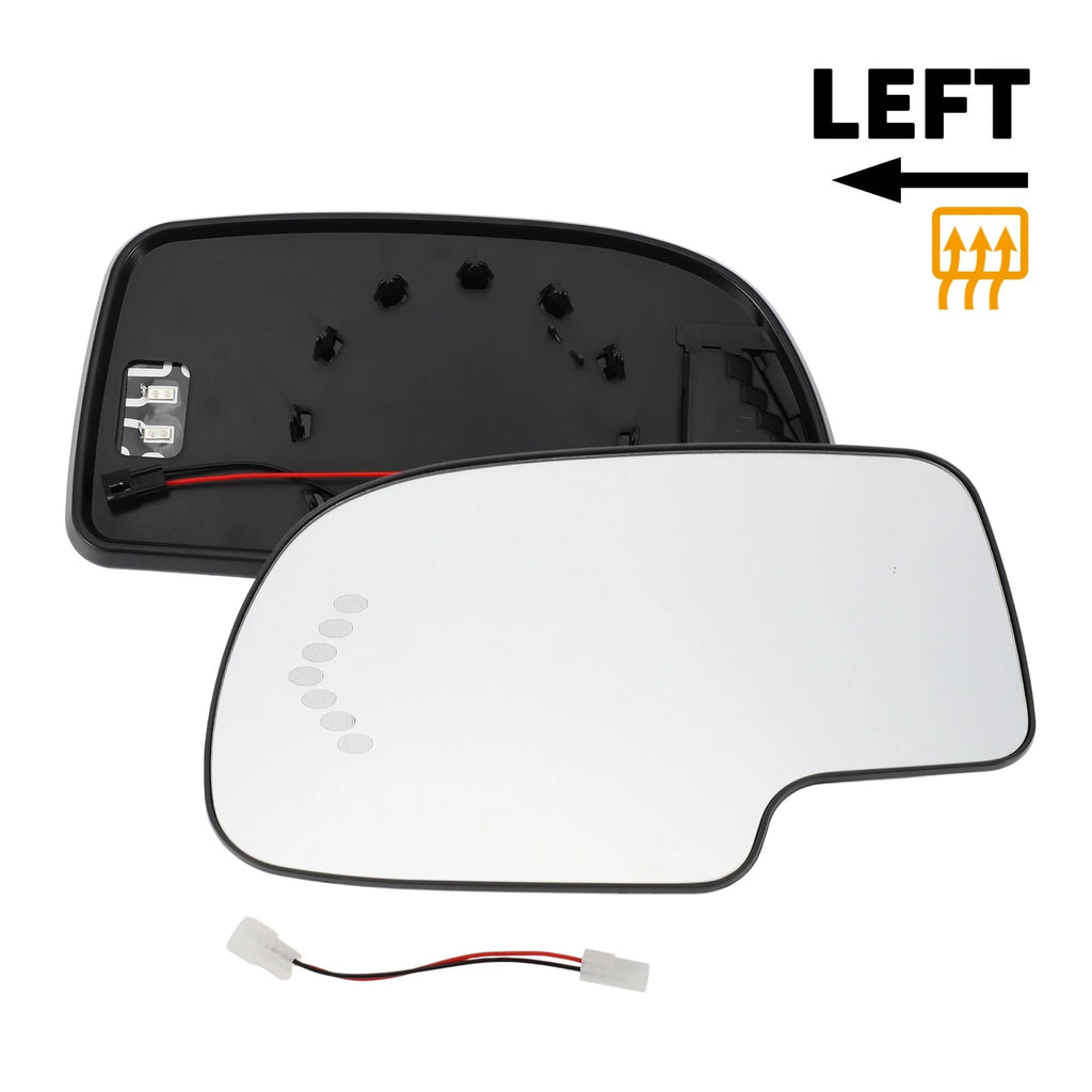 Heated Left Mirror Glass Replacement for Chevrolet Silverado 1500 2500 3500 (2007–2018)