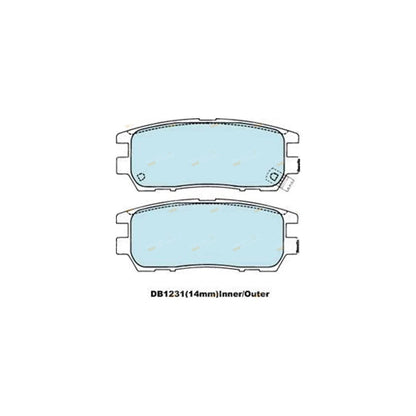 Set of 4 Bendix Rear Disc Brake Pads for Mitsubishi Magna TL TW (2003–2005)