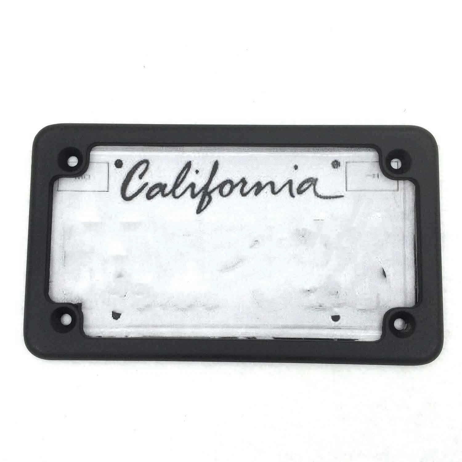 Black Motorcycle License Plate Frame for 7" x 4" Plates