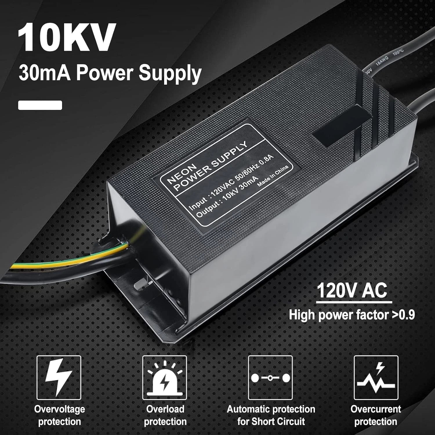 Neon Electronic Transformer Power Supply Rectifier Kit for Neon Signs (120V)