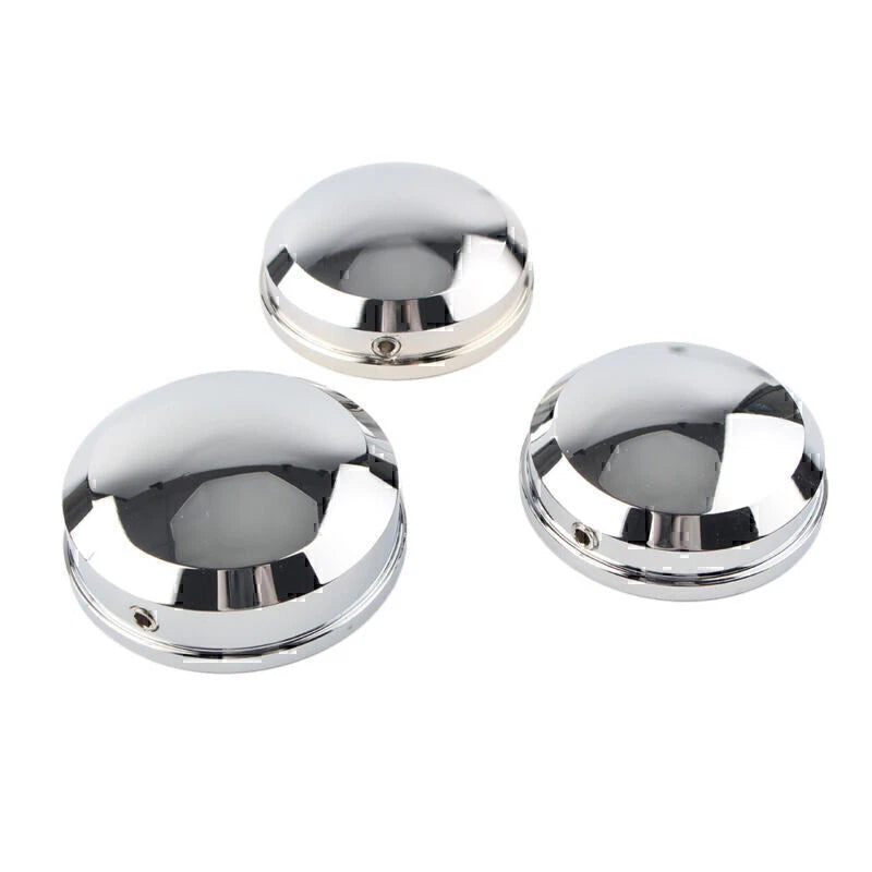 Chrome Upper Fork Stem Nut Covers For Harley FLS FLSS FLSTF FLSTFB FLSTFBS New