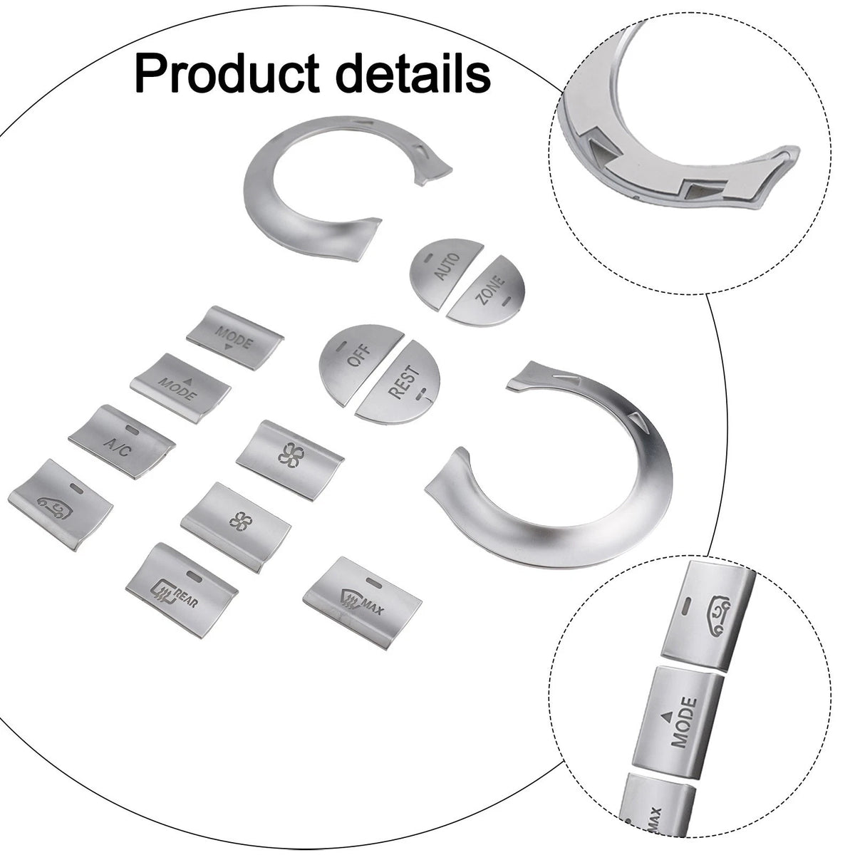 Air Conditioning Buttons Trim for Mercedes C117 X156