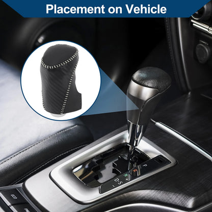 Gear Shift Knob Cover for Chevrolet Malibu (2016–2020) Carbon Fiber Black Grey