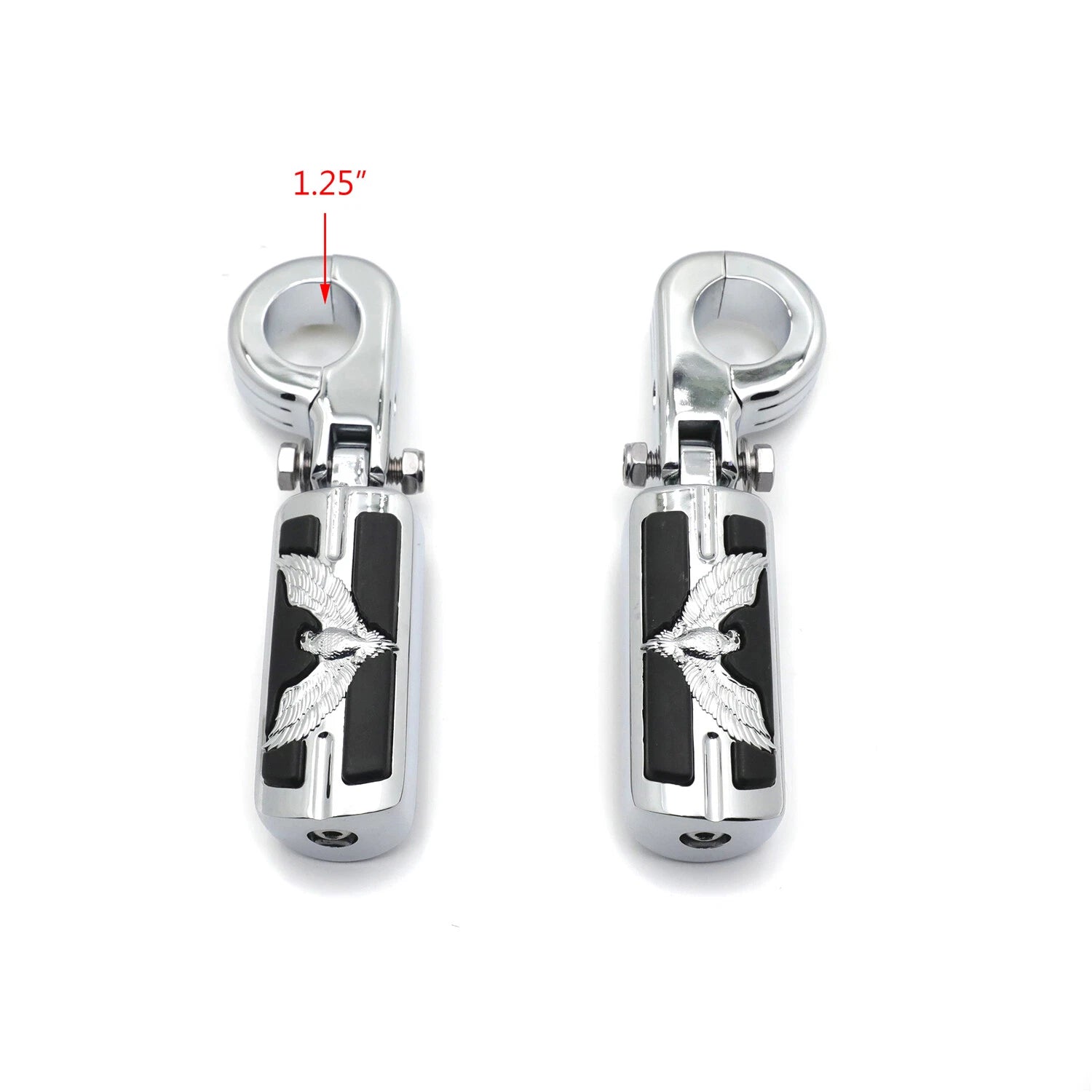Chrome Foot Pegs for Triumph Rocket (1.25")
