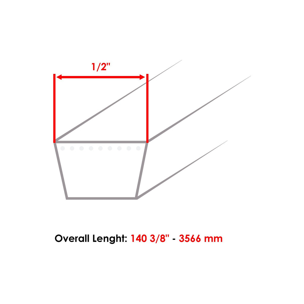 Deck Belt Replacement for Toro TimeCutter Z5000 Z5035 Z5060 (2011–2015)