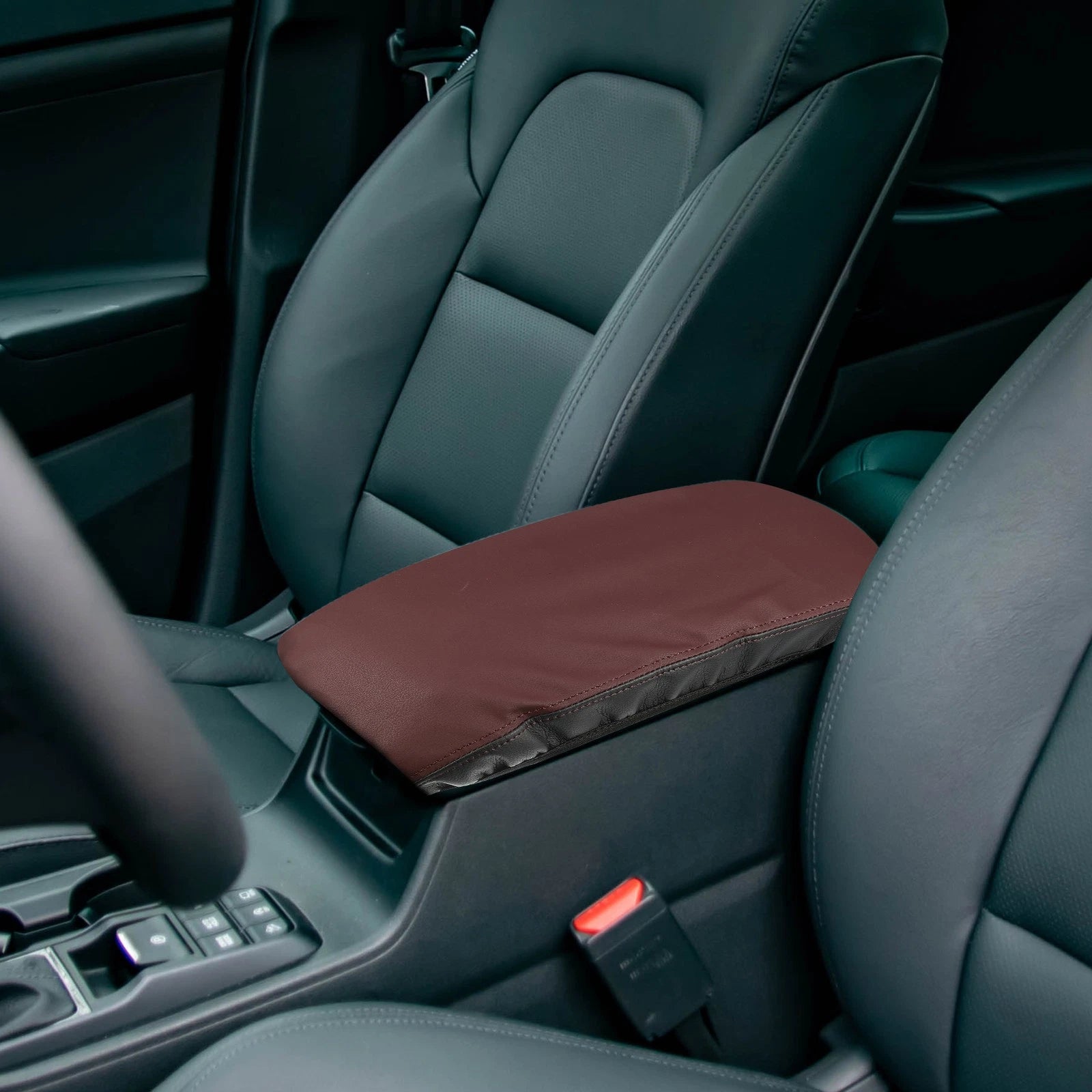 Car Center Armrest Cover Replacement for Lexus NX250 2022–2023 Red Black