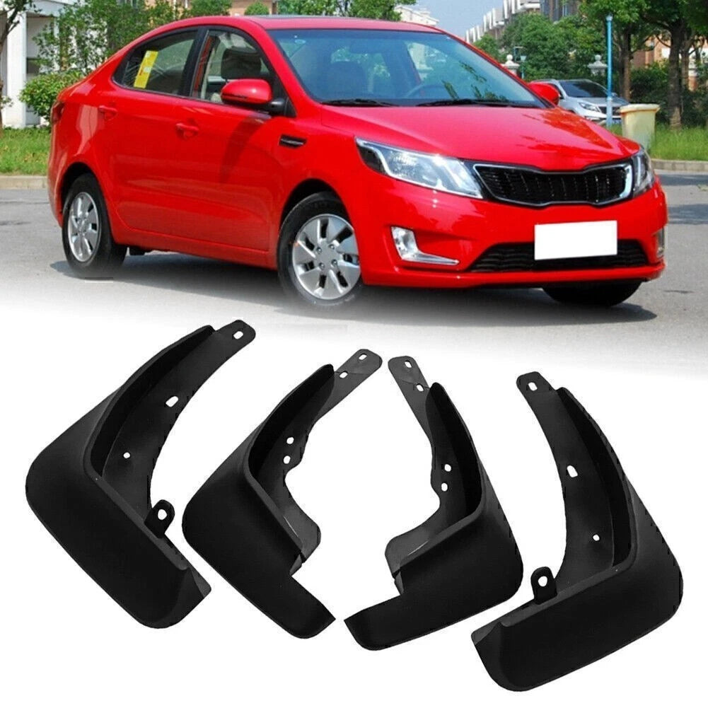 Set of 4 Mud Flaps for KIA RIO UB Sedan (2012–2014)