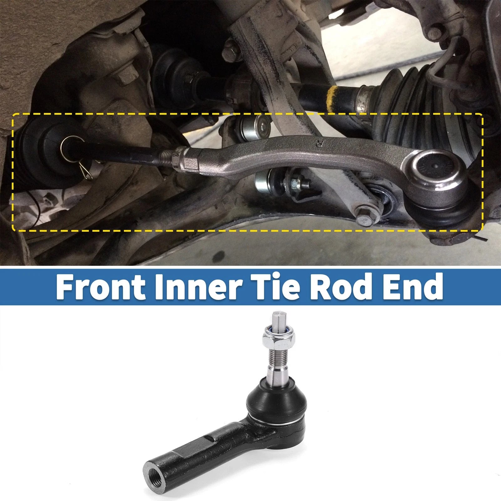2pcs Front Outer Tie Rod End Links Replacement for Dodge Durango 04-09