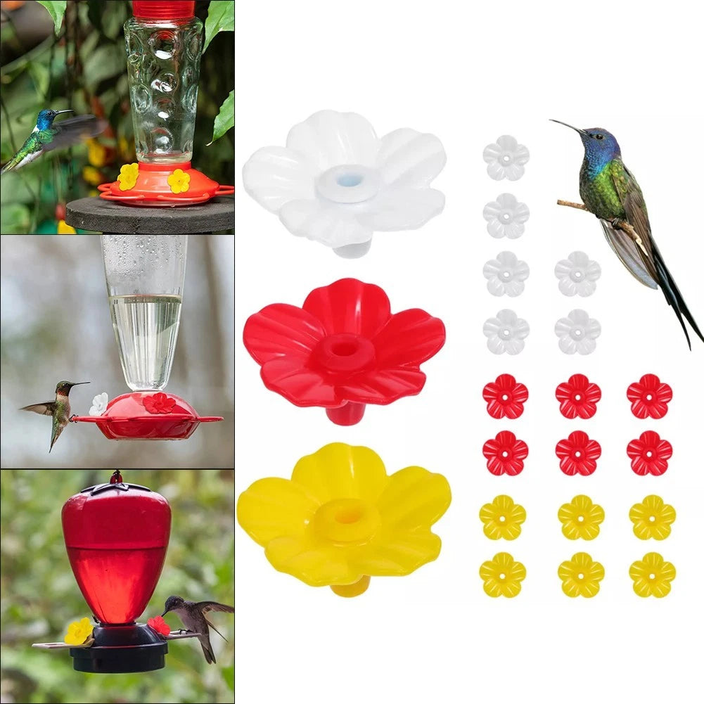 Set of 24 Hummingbird Feeder Replacement Flowers for