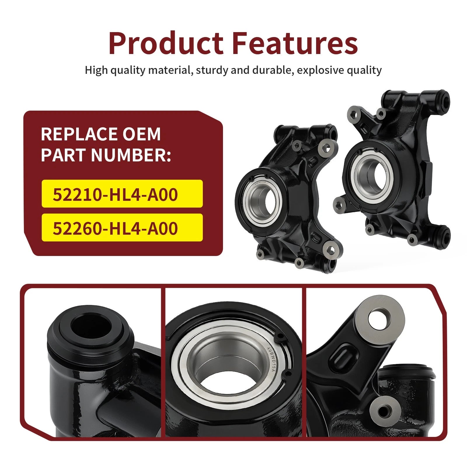 Rear Left Right Knuckle Kit for Honda Pioneer 1000 1000-5 (2016–2024)