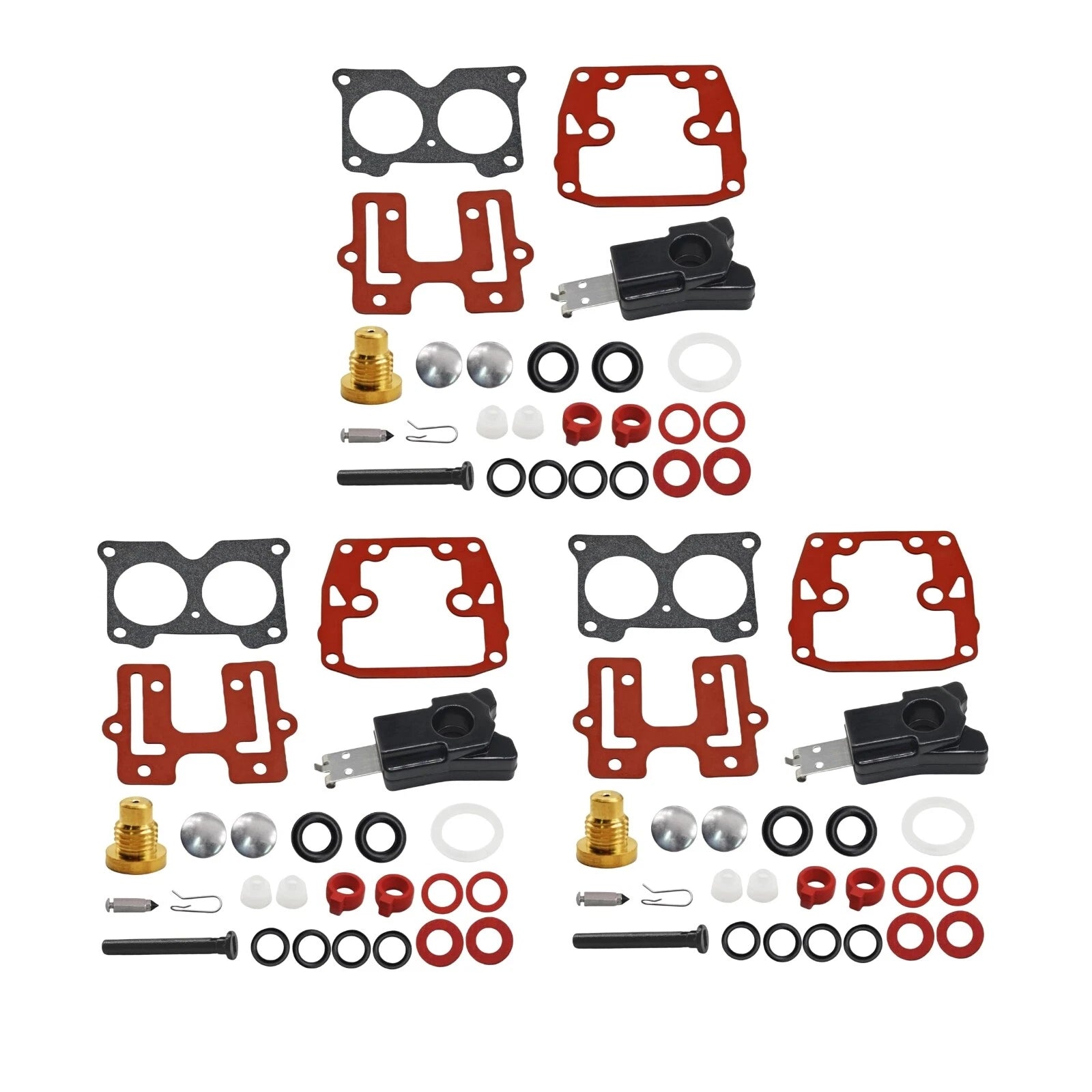 3Pcs Carburetor Rebuild Kit for Johnson Evinrude (398526, 439076, 435443)