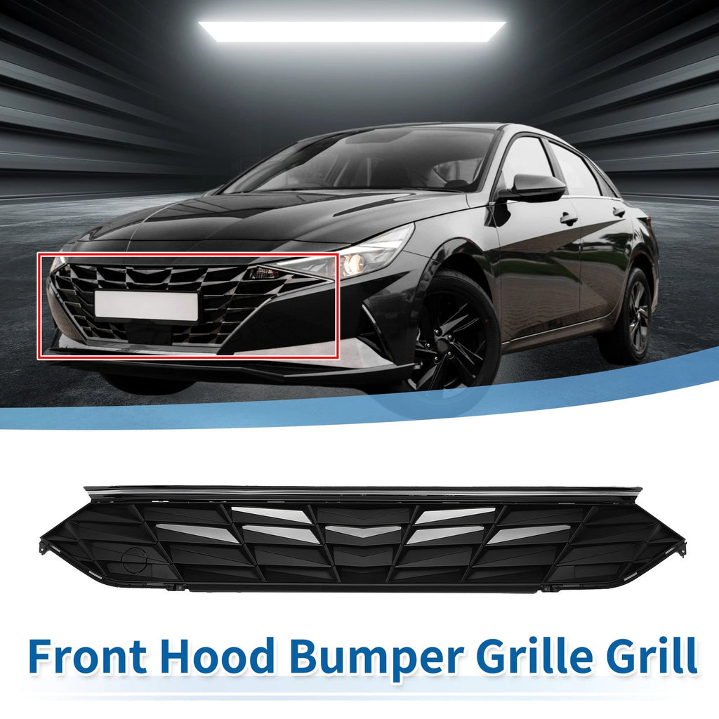 Front Upper Bumper Grille Grill Replacement for Hyundai Elantra (2021–2022)