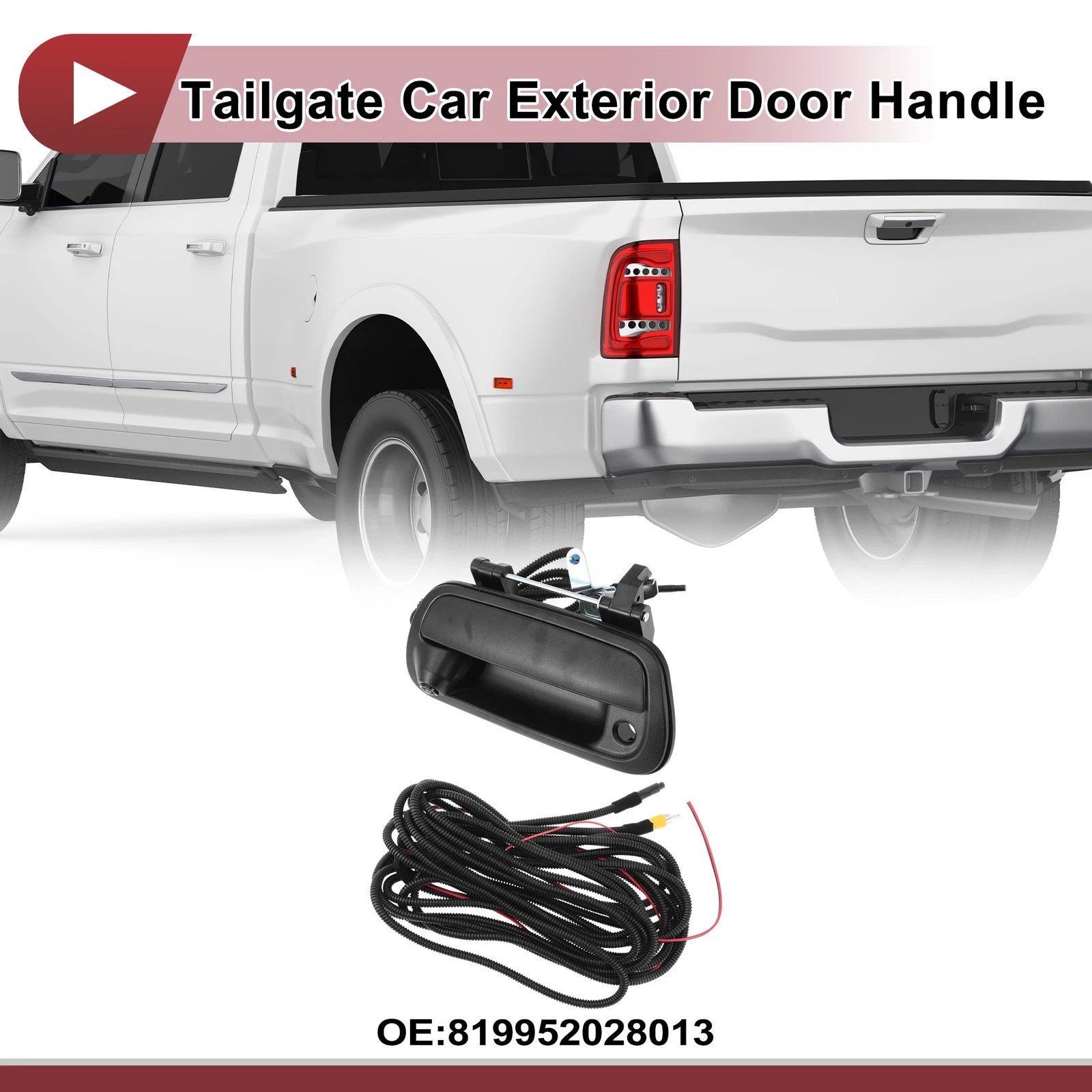 Tailgate Exterior Door Handle Replacement for Toyota Tundra (2007–2021)