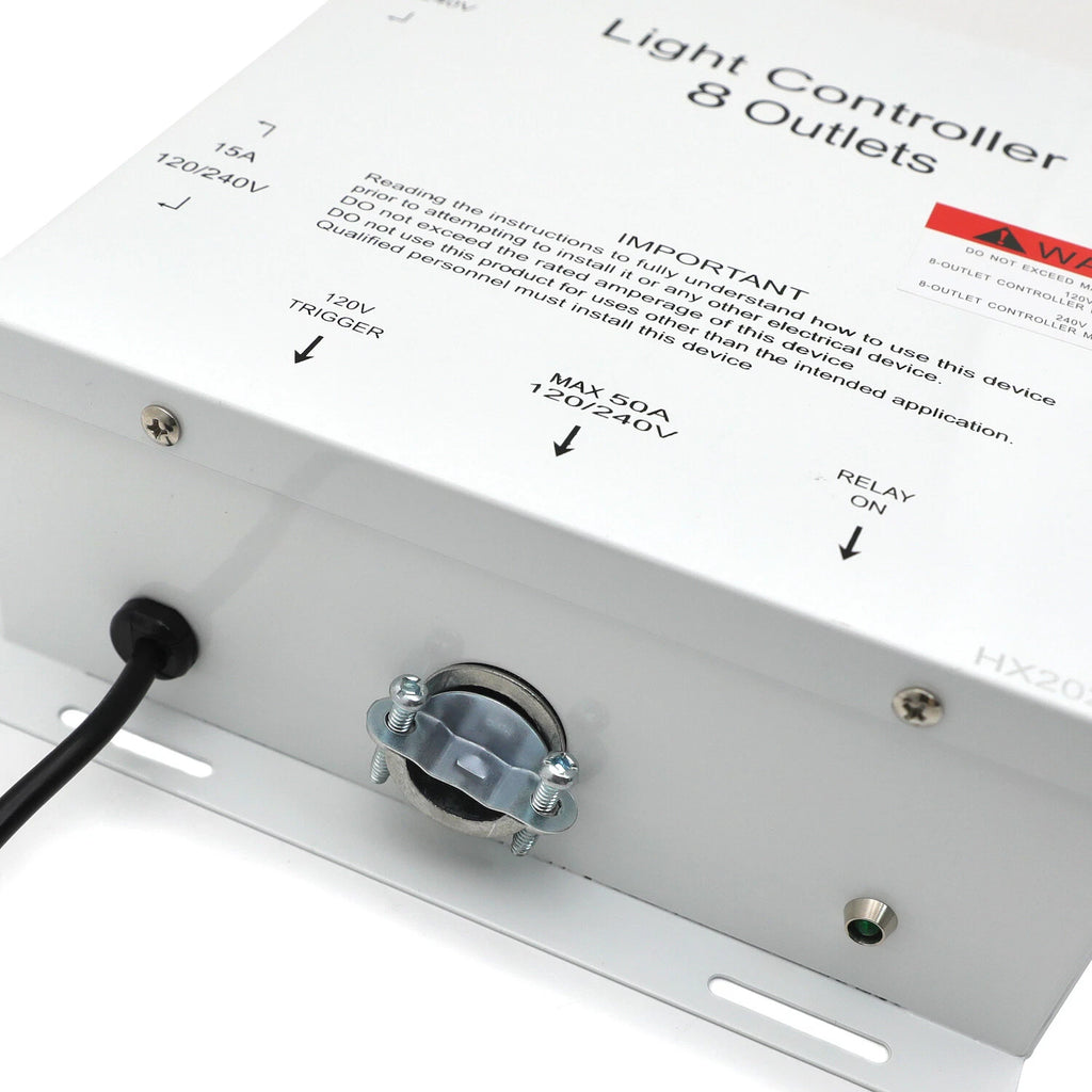 MCL 8 Outlet HID Master Light Controller Electric Box 120V/240V 50A