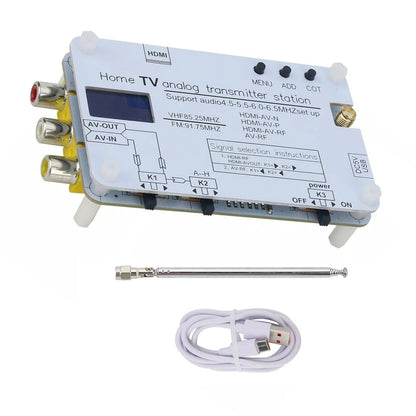 Aluminum Analog TV Signal Transmitter with Antenna for Home Use
