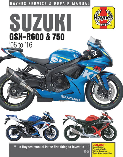 Service Manual for Suzuki GSX-R600 & GSX-R750 (2006–2016)