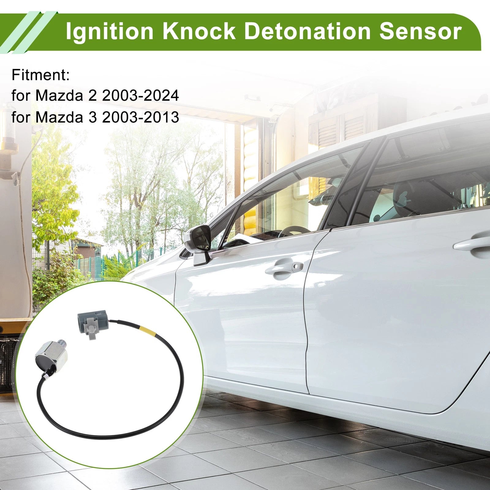 Ignition Knock Detonation Sensor for Mazda 2 (2003–2024) Replacement