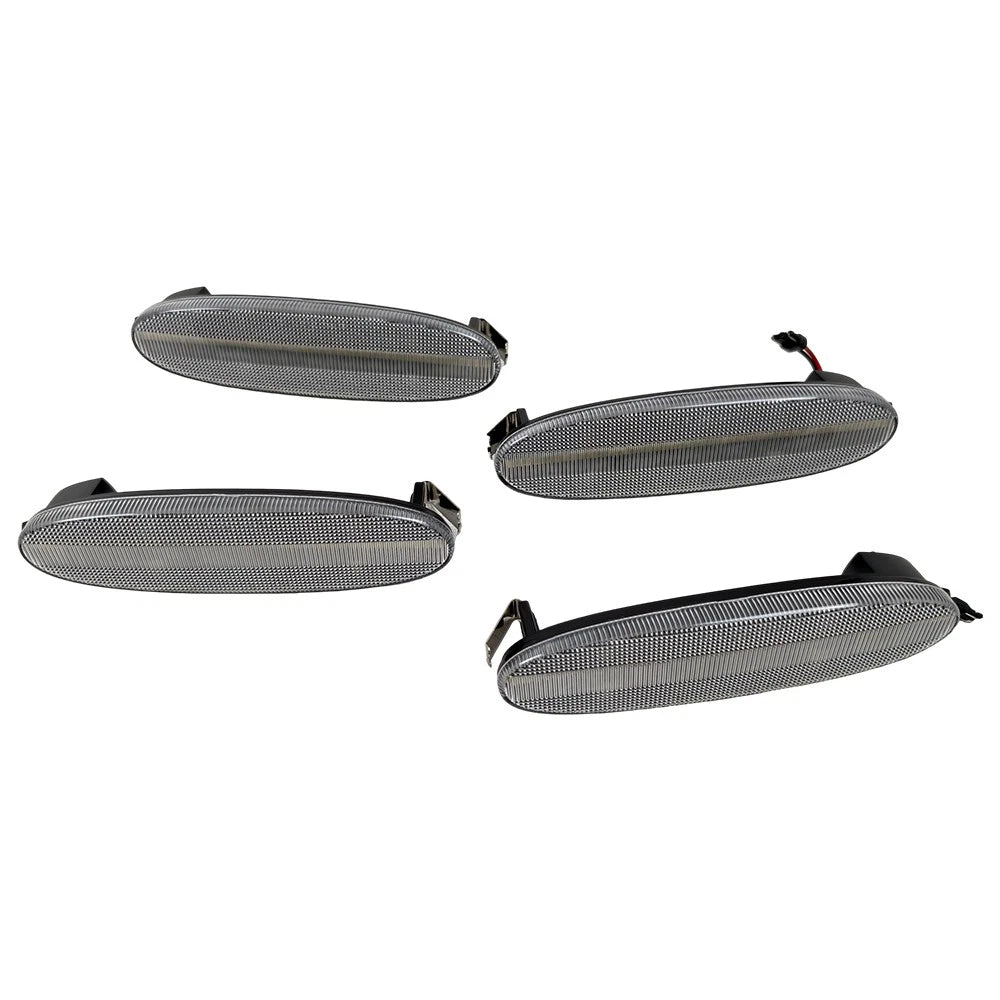 4X Clear LED Front Rear Side Marker Light for Jaguar XJ XJ8 XJR (1998–2003)