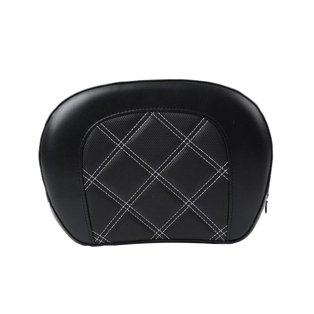 Sissy Bar Backrest Pad for Harley Electra Glide (2014–2023) - White Stitching