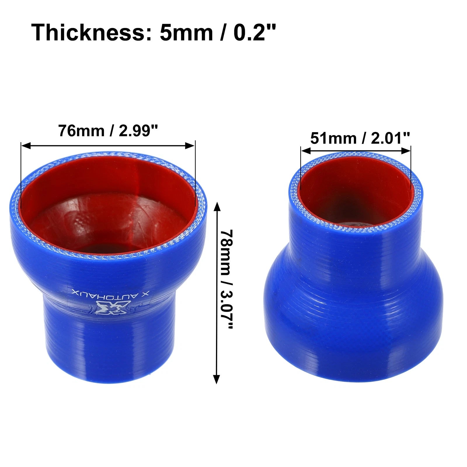 Straight Silicone Reducer Coupler Intercooler Hose 51-76mm ID