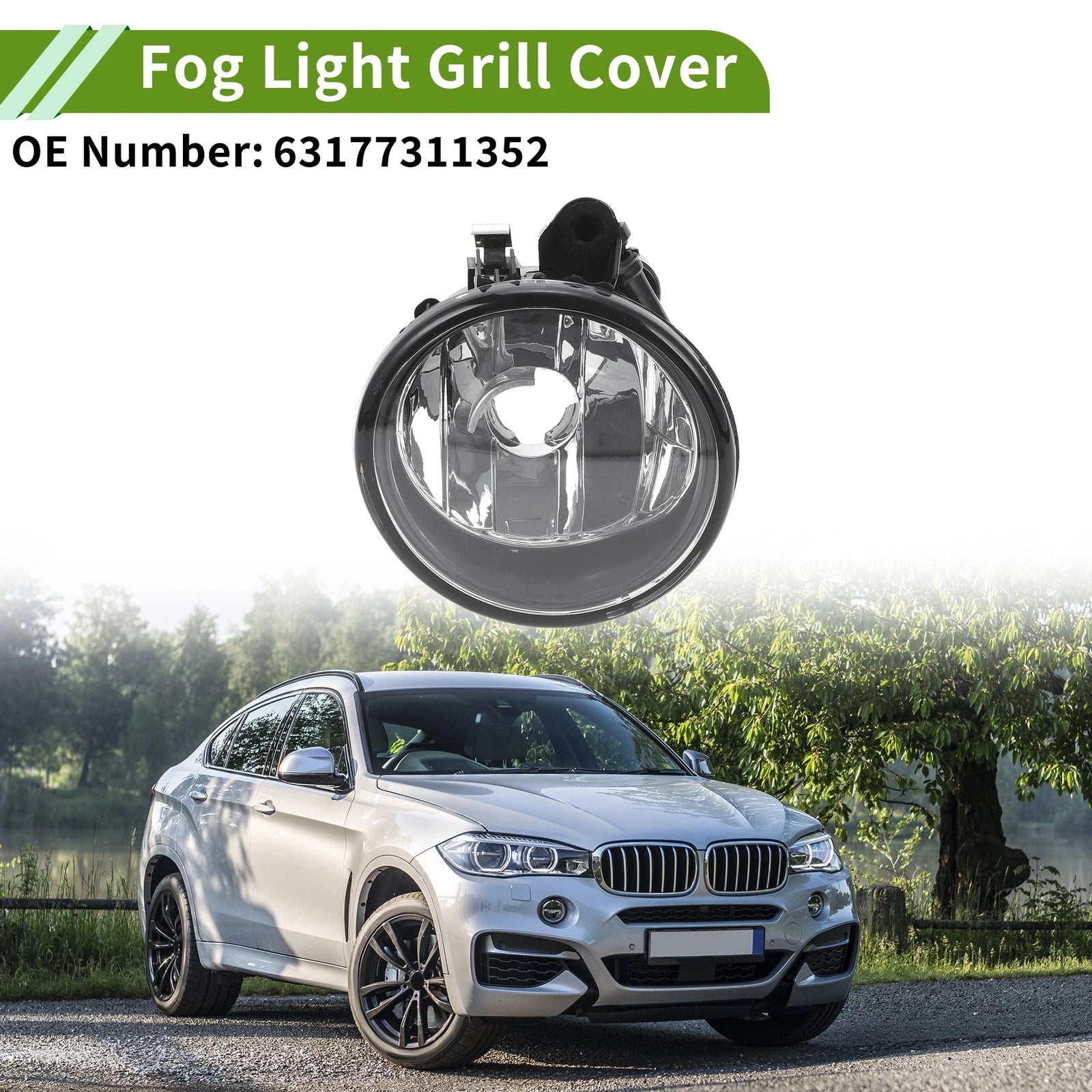 Right Fog Light Grill Replacement for BMW X6 (2013–2015)