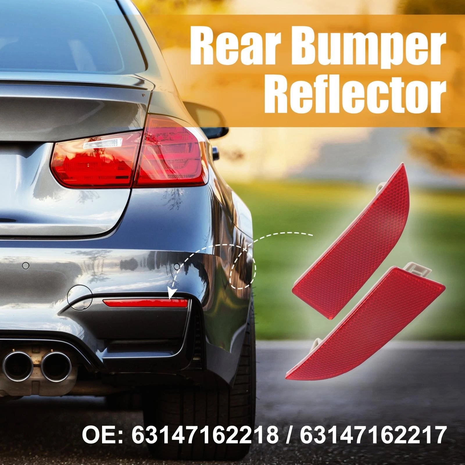 Rear Bumper Reflector Set Left Right for BMW X3 (2018–2024)