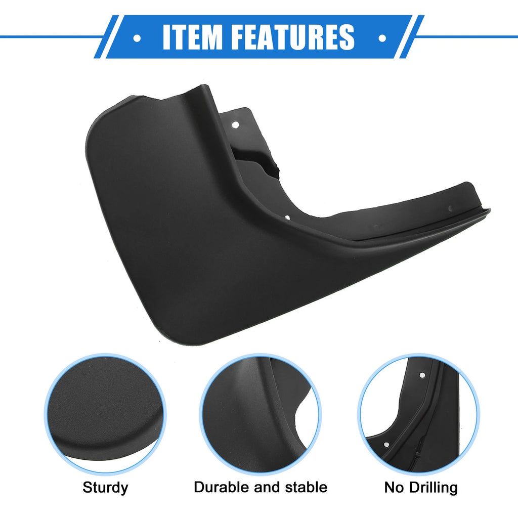 Mud Flaps Kit for Ford Explorer (2011–2019) - Black Front Rear Splash Guards