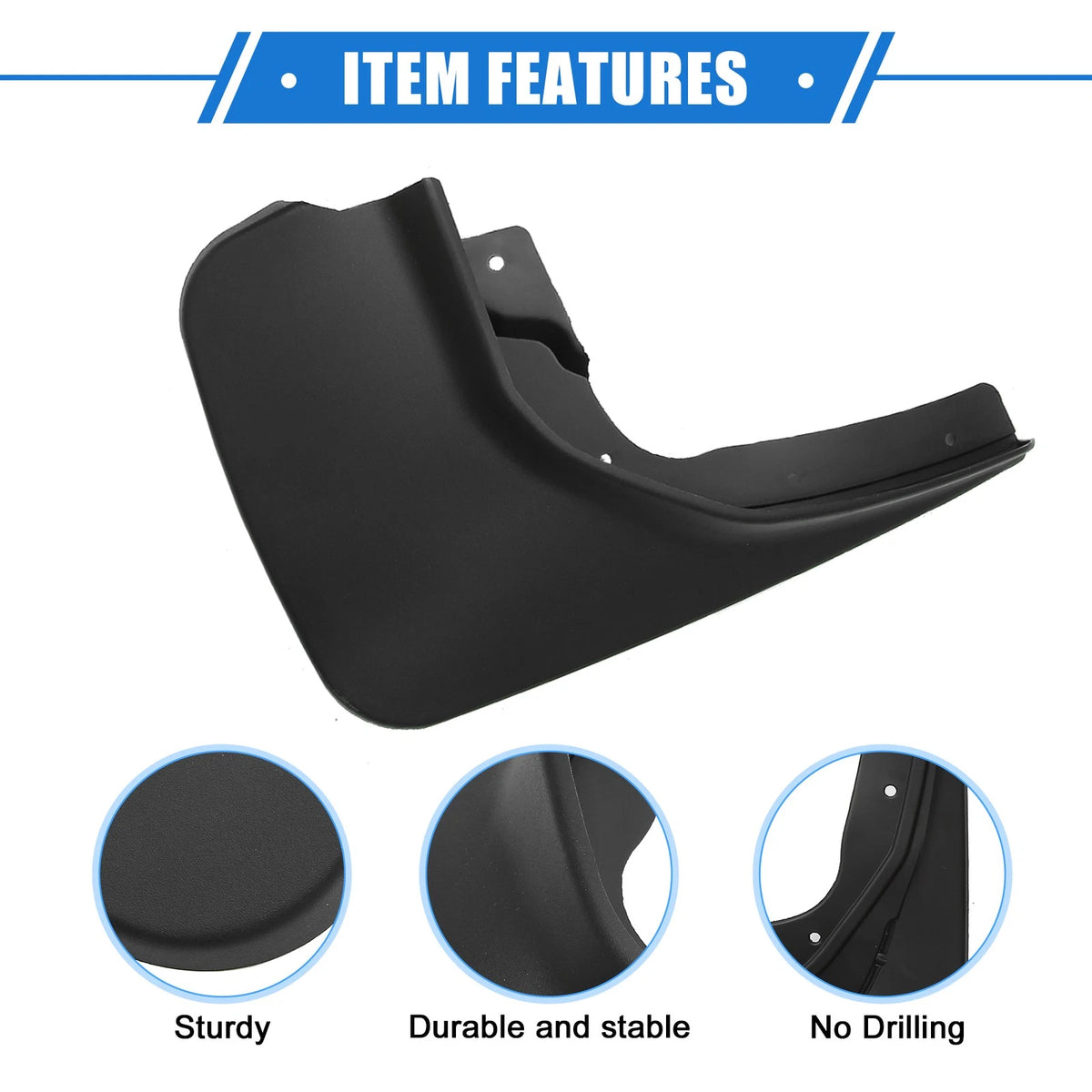 Mud Flaps Kit for Ford Explorer (2011–2019) - Black Front Rear Splash Guards