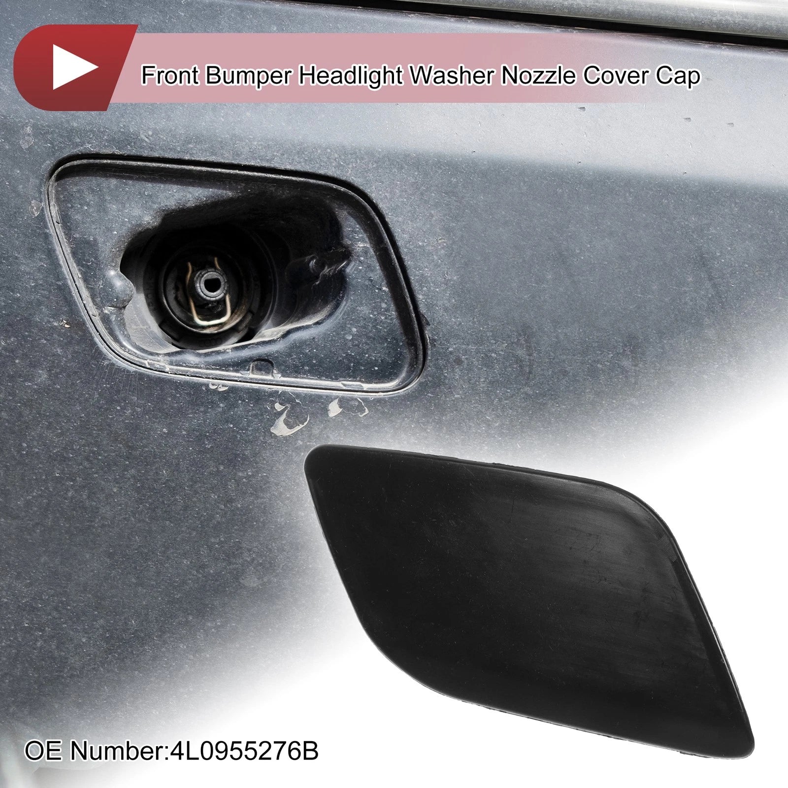 Front Right Washer Nozzle Cover Cap for Audi Q7 (2007–2009) Unpainted