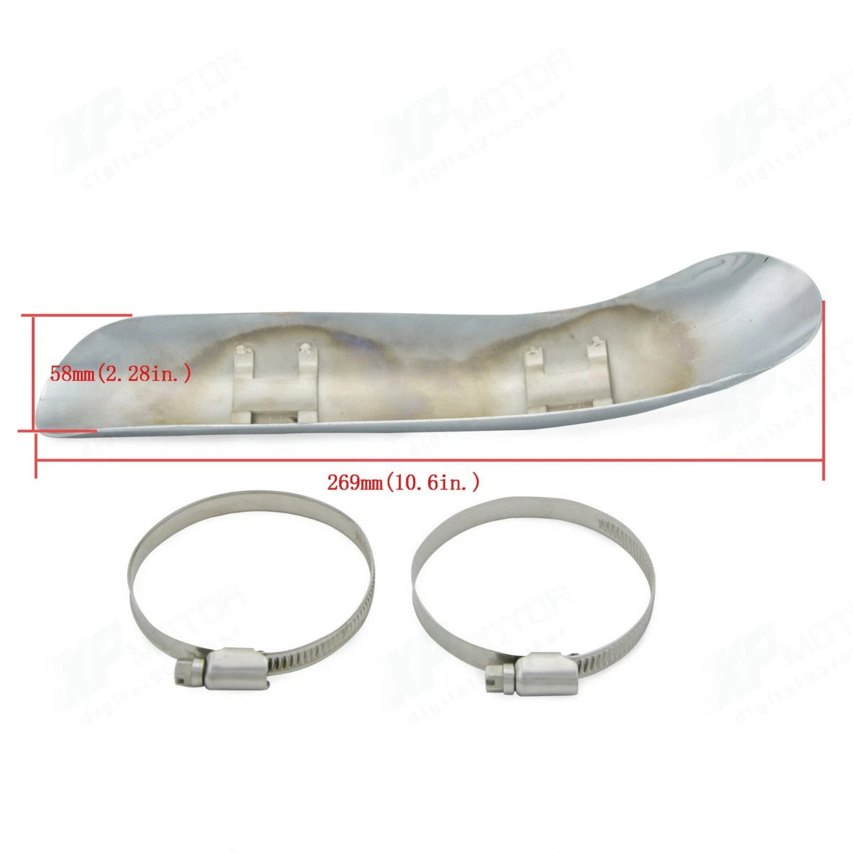 Muffler Pipe Curved Heat Shield for Yamaha Raider/V Star/Roadliner (2008–2023)