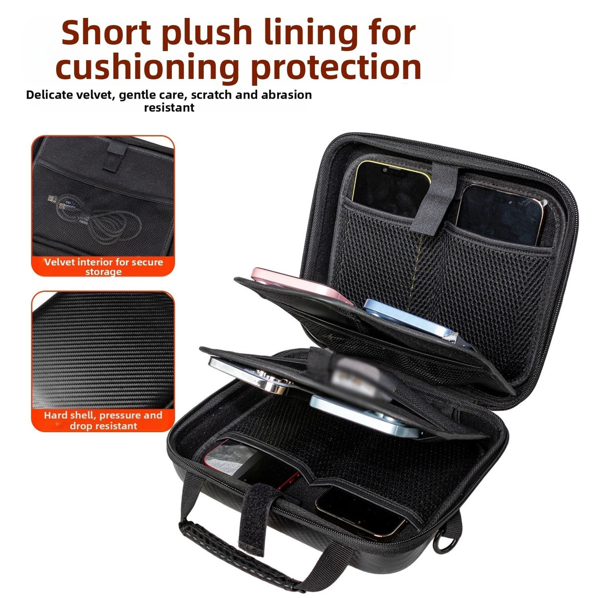 2X EVA Hard Shell Organizer Bag for Smartphones - Travel Storage