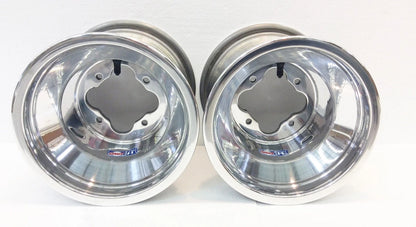 DWT Polished A5 8" Rear Wheels for Yamaha YFZ450 Banshee Raptor 700 660 250 125