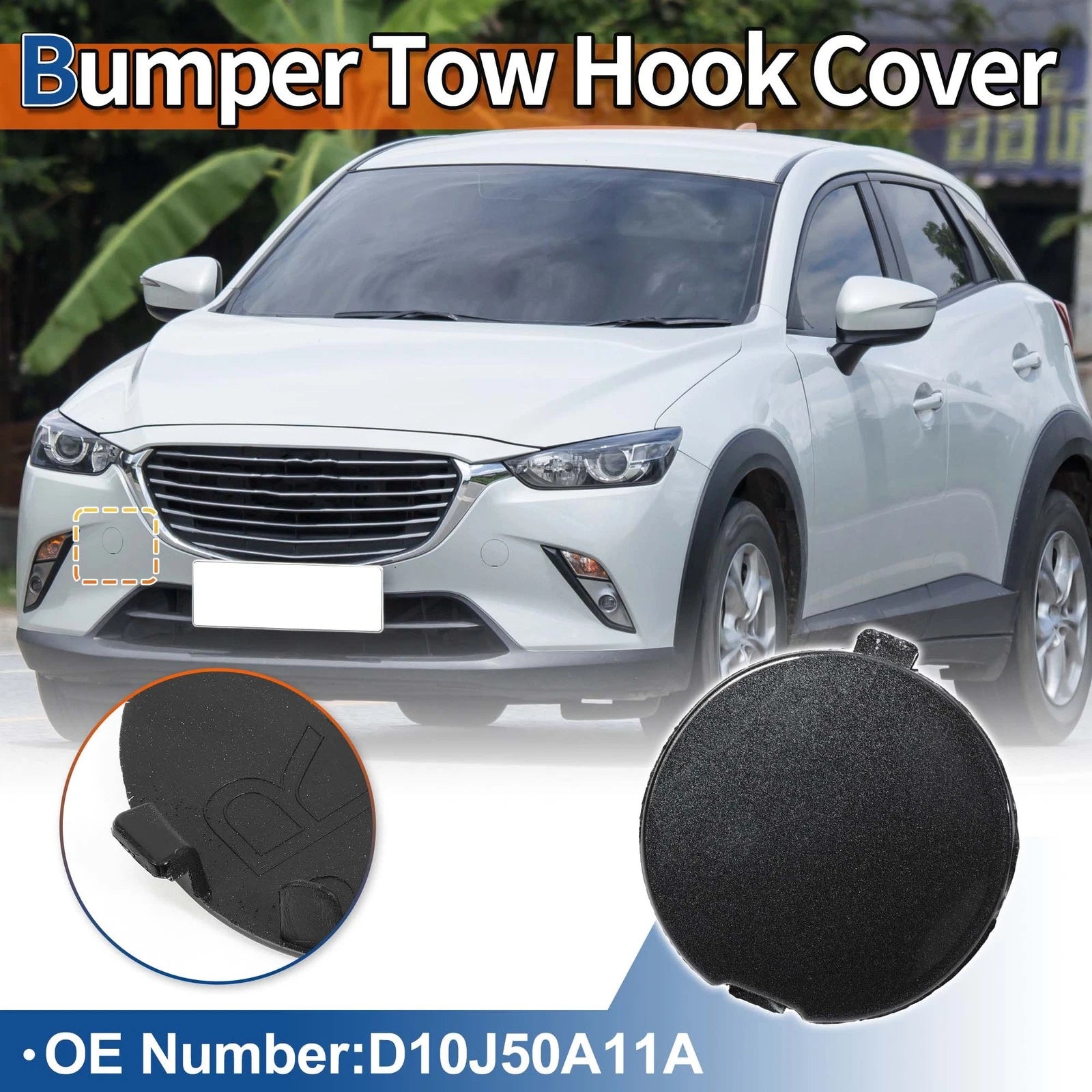 Front Tow Hook Cover Replacement for Mazda CX-3 (2016–2022)