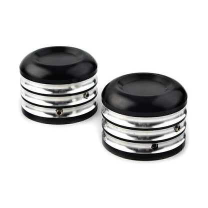 2pc CNC Front Axle Cap Nut Cover for Harley Dyna Electra Glide Sportster Black